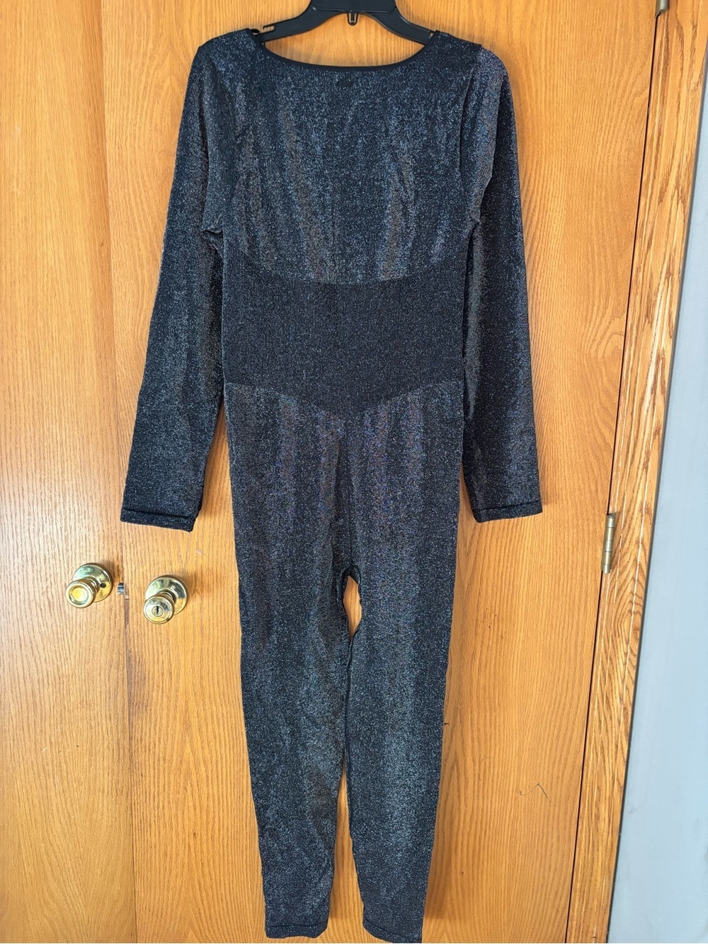 PINK Victoria's Secret Black Sparkle Long-Sleeve Jumpsuit - Picture 10 of 10